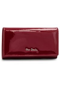 Pierre Cardin Duży Portfel Damski 05 LINE 114 Czerwony. Kolor: czerwony. Materiał: skóra, lakier