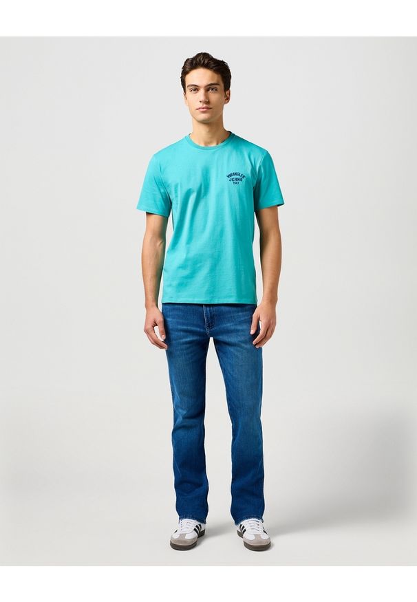 Wrangler - MESKA KOSZULKA WRANGLER SMALL LOGO TEE LATIGO BAY 112362813