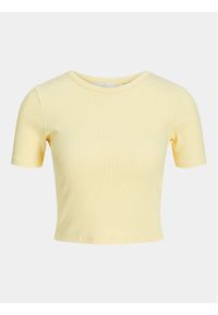 JJXX T-Shirt Florie 12217164 Żółty Slim Fit. Kolor: żółty. Materiał: bawełna