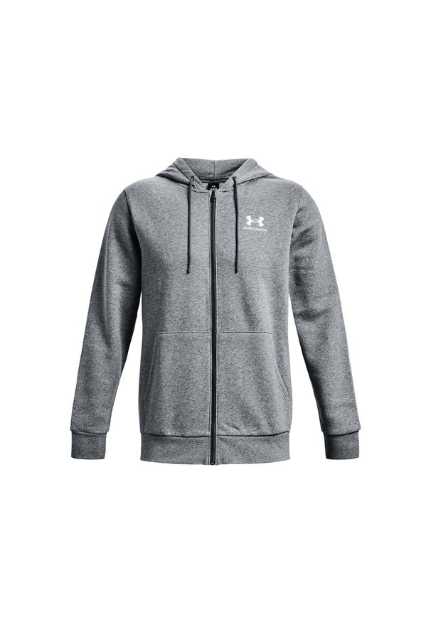 Bluza Under Armour Ua Essential Fleece Fz Hood Dorosłych. Kolor: wielokolorowy, szary, biały. Materiał: bawełna, poliester. Sport: bieganie
