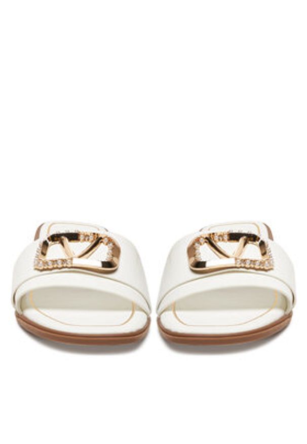 DeeZee Klapki R257-3 Biały. Kolor: biały. Materiał: skóra