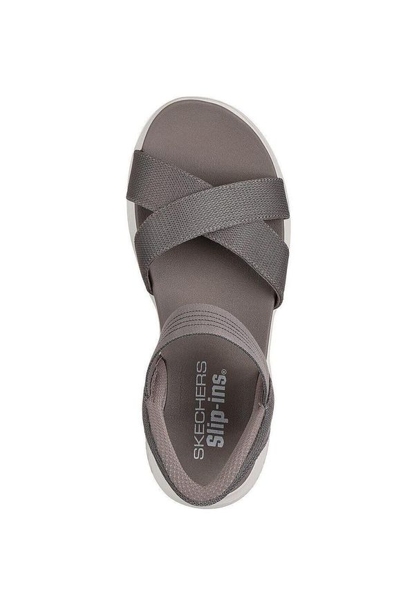 skechers - Sandały Skechers Ultra Flex 3.0 - Nev, Kobiety. Kolor: szary. Materiał: materiał