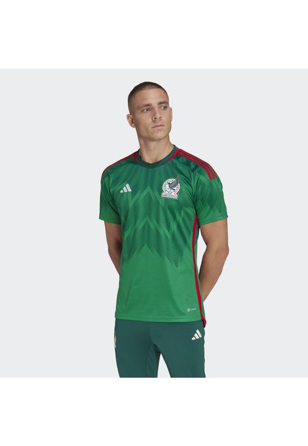 Adidas - Mexico 22 Home Jersey. Kolor: zielony. Materiał: jersey. Sport: piłka nożna