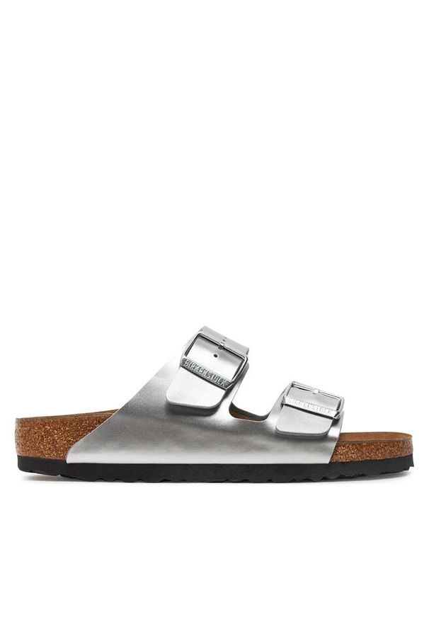 Klapki Birkenstock. Kolor: srebrny