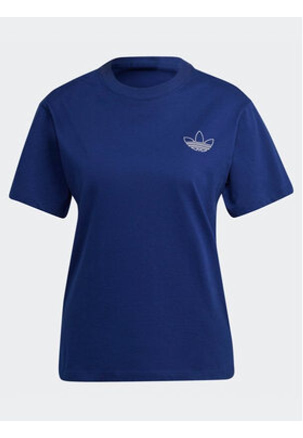 Adidas - adidas T-Shirt HK5176 Granatowy Regular Fit. Kolor: niebieski. Materiał: bawełna