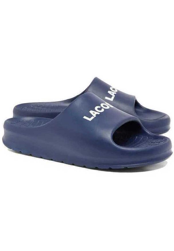 Plaskanie męskie Lacoste Serve Slide 2.0 224 Cma. Kolor: niebieski. Materiał: syntetyk, materiał. Sport: pływanie