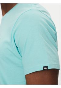 Quiksilver T-Shirt EQYZT08065 Turkusowy Regular Fit. Kolor: turkusowy. Materiał: bawełna #4