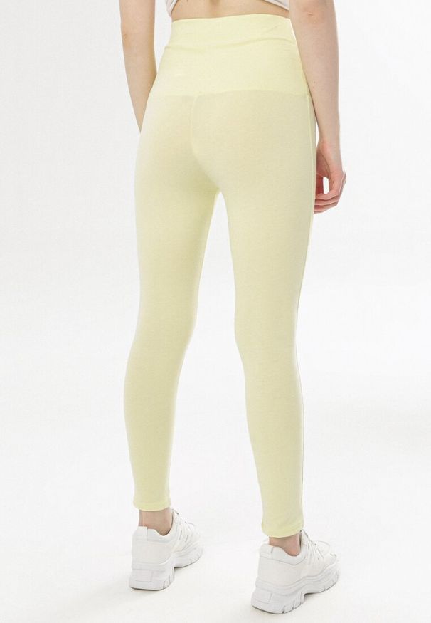 Born2be - Żółte Legginsy Aralinai. Stan: podwyższony. Kolor: żółty. Materiał: dzianina. Długość: długie