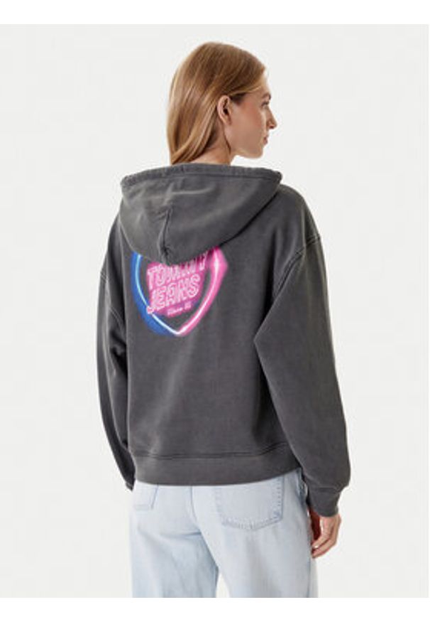 Tommy Jeans Bluza Neon DW0DW20945 Szary Boxy Fit. Kolor: szary. Materiał: bawełna