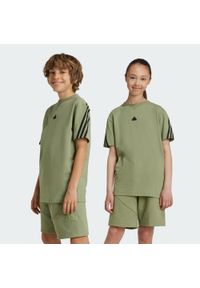 Adidas - Future Icons 3-Stripes Tee. Kolor: wielokolorowy, czarny, zielony