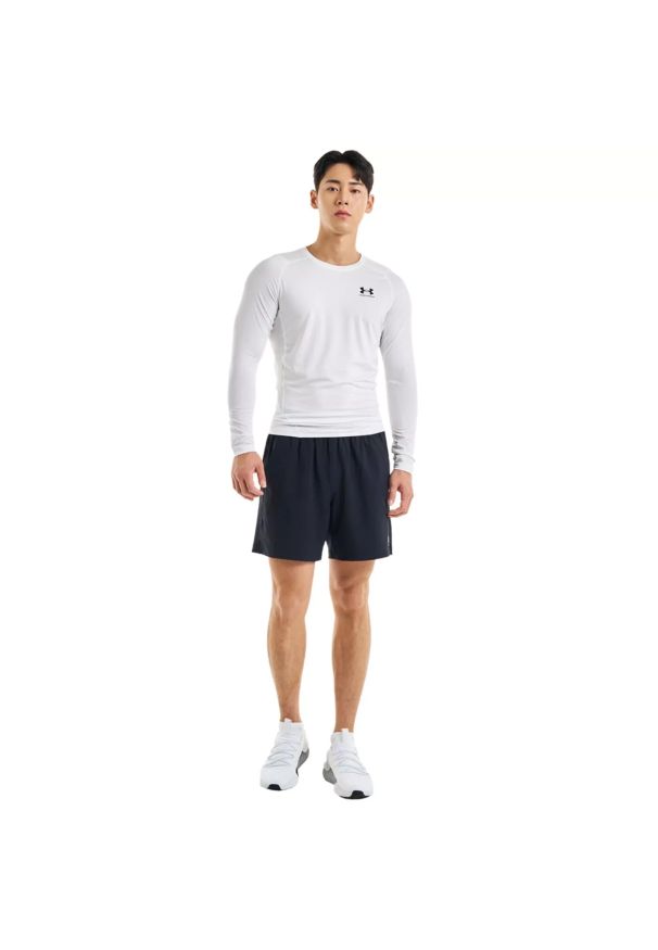 Under Armour - Longsleeve treningowy męski UNDER ARMOUR UA HG ARMOUR COMP LS. Kolor: biały. Materiał: tkanina, materiał. Długość rękawa: długi rękaw