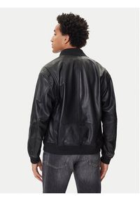 BOSS Kurtka skórzana Jobrice 50547545 Czarny Regular Fit. Kolor: czarny. Materiał: skóra