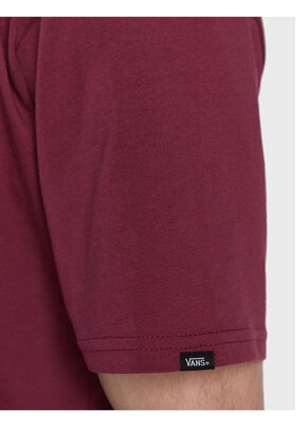 Vans T-Shirt Classic VN000GGG Bordowy Classic Fit. Kolor: czerwony. Materiał: bawełna