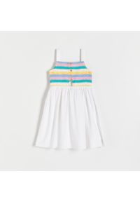 Reserved - Sukienka z lnem - Biały. Kolor: biały. Materiał: len #1