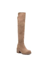 DeeZee Kozaki MORGANE WS5596-30 Beżowy. Kolor: beżowy. Materiał: materiał #7