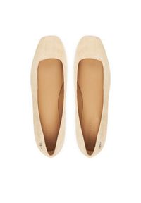Lauren Ralph Lauren - LAUREN RALPH LAUREN Baleriny Emellie 802974358001 Beżowy. Kolor: beżowy. Materiał: zamsz, skóra