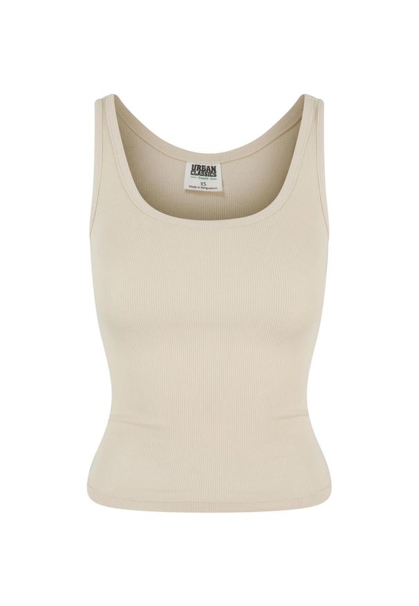 Urban Classics - Tank Top Damski Prążkowana Ekologiczny Basic 2pak. Kolor: brązowy, zielony, wielokolorowy. Materiał: prążkowany