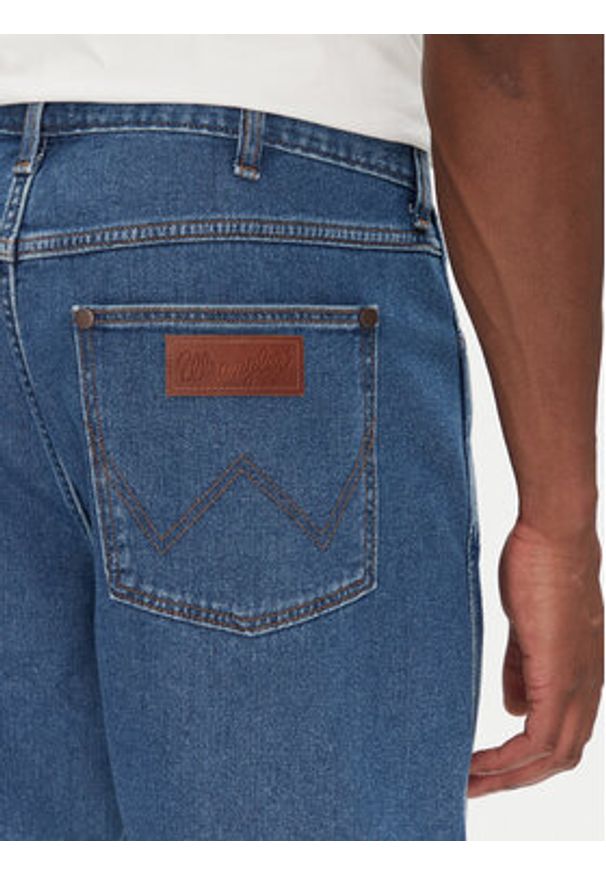 Wrangler Szorty jeansowe Frontier 112362493 Niebieski Relaxed Fit. Kolor: niebieski. Materiał: bawełna