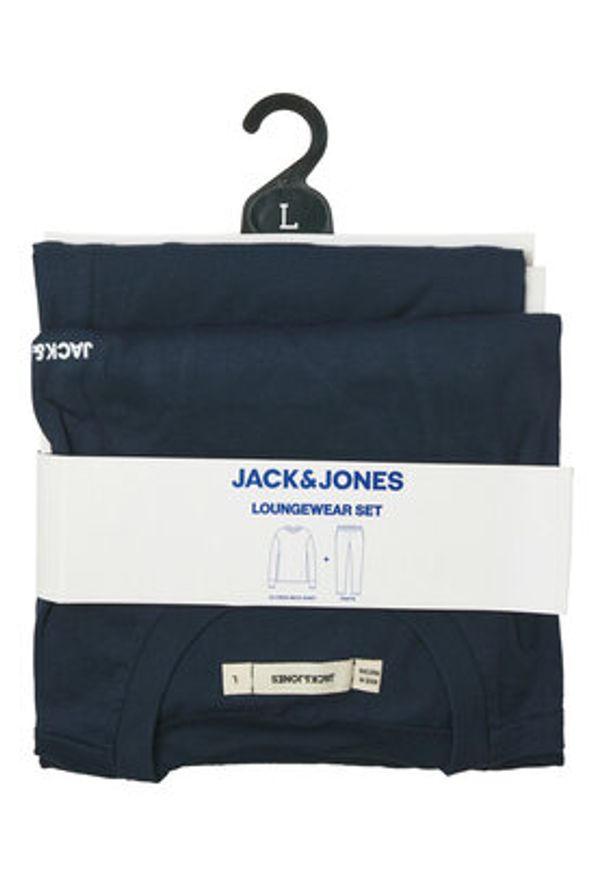 Jack & Jones Piżama Everest 12273632 Granatowy Standard Fit. Kolor: niebieski. Materiał: bawełna