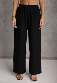 Renee - Czarny Komplet Utility z Wiskozy Spodnie i Bluzka na Suwak ze Ściągaczem Petolira. Kolor: czarny. Materiał: wiskoza #7