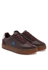 Calvin Klein Sneakersy Classic Cupsole Laceup Wt Mix YM0YM01429 Brązowy. Kolor: brązowy. Materiał: skóra #5