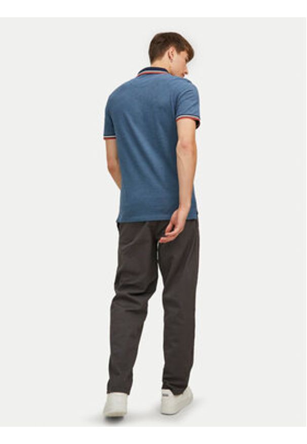 Jack & Jones Polo Paulos 12136668 Niebieski Slim Fit. Typ kołnierza: polo. Kolor: niebieski. Materiał: bawełna