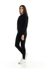 LEONE 1947 APPAREL - Damska bluza Leone z kapturem Basic. Typ kołnierza: kaptur. Kolor: czarny. Materiał: tkanina. Sport: fitness