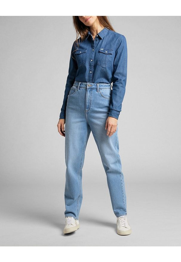Lee - DAMSKIE SPODNIE JEANSOWE LEE STELLA TAPERED LT NEW HILL L31JMWRT 112139844