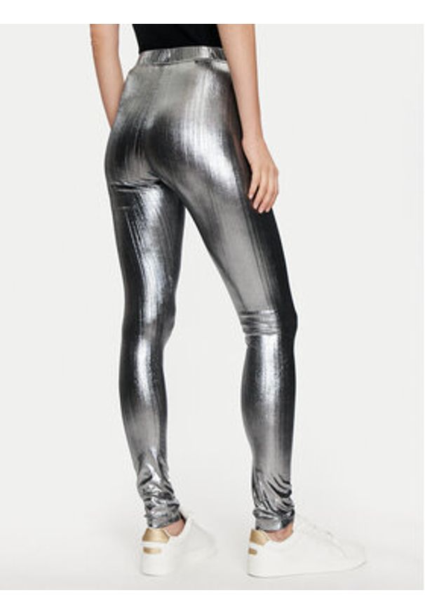 Karen by Simonsen Legginsy Regitze 10105220 Srebrny Slim Fit. Kolor: srebrny. Materiał: syntetyk