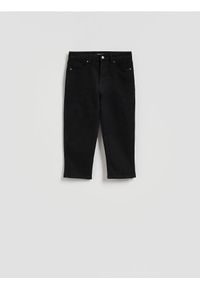 Reserved - Jeansy capri - czarny. Kolor: czarny #1