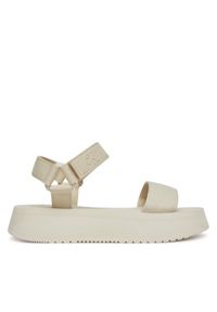 Calvin Klein Jeans Sandały Sandal Velcro Webbing Mg YW0YW01693 Écru. Materiał: materiał