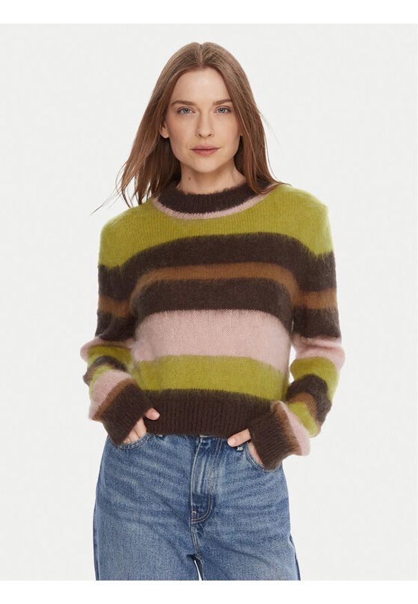 Kontatto Sweter 3M0910C Kolorowy Regular Fit. Materiał: syntetyk. Wzór: kolorowy