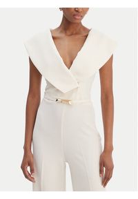 SIMONA CORSELLINI - Simona Corsellini Kombinezon P26CPTU00701 Écru Regular Fit. Materiał: syntetyk #5