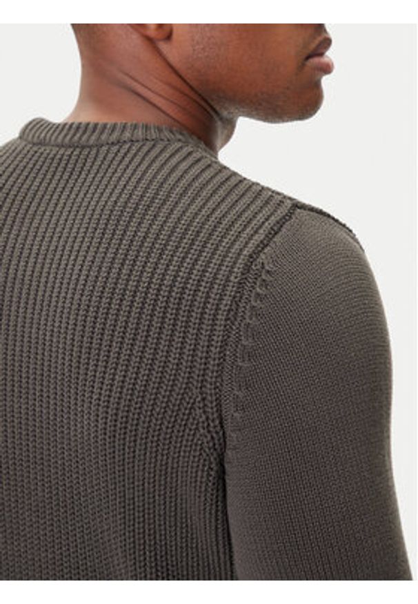 Aeronautica Militare Sweter 252MA1571UL00409 Szary Slim Fit. Kolor: szary. Materiał: bawełna