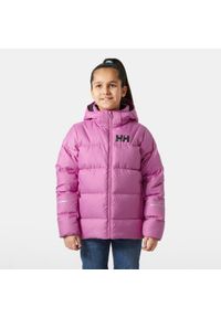 Kurtka dziecięca z kapturem Helly Hansen Isfjord 2.0. Typ kołnierza: kaptur. Kolor: różowy. Materiał: puch #1