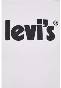 Levi's® - Levi's Bluza bawełniana męska kolor biały z kapturem z nadrukiem. Okazja: na spotkanie biznesowe. Typ kołnierza: kaptur. Kolor: biały. Materiał: bawełna. Wzór: nadruk. Styl: biznesowy #5