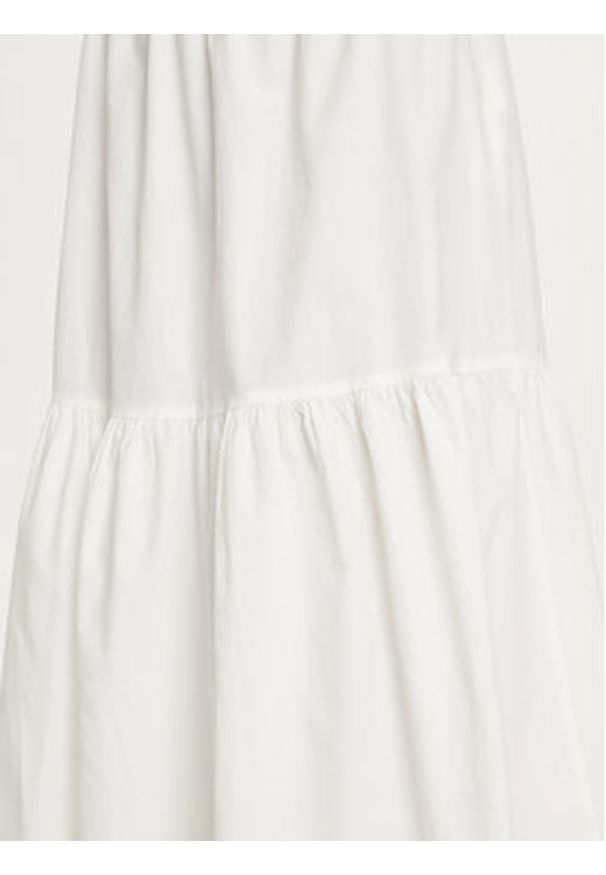 Vero Moda Spódnica trapezowa Charlotte 10303657 Biały Regular Fit. Kolor: biały. Materiał: bawełna