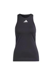 Adidas - Koszulka Tennis Y-Tank. Kolor: czarny. Materiał: materiał. Długość rękawa: bez rękawów