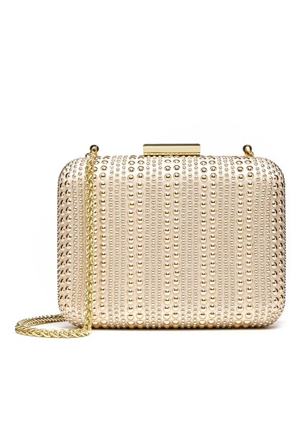 Kazar - Złota kopertówka damska. Kolor: złoty. Styl: wizytowy, klasyczny