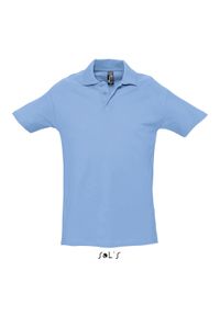SOL'S - Polo Sol's Spring Ii. Typ kołnierza: polo. Kolor: niebieski. Materiał: bawełna. Styl: elegancki #1