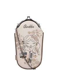 Etui na okulary damskie Anekke, z dekoracyjnym nadrukiem i metalowym logo zamykane na zatrzask z ozdobnym łańcuszkiem łączy praktyczność z oryginalny. Wzór: nadruk. Styl: casual, elegancki, klasyczny. Rodzaj torebki: na ramię #4