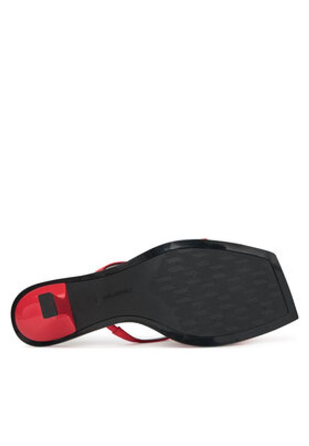 Karl Lagerfeld - KARL LAGERFELD Klapki Karmel KL33624 Czerwony. Kolor: czerwony. Materiał: skóra