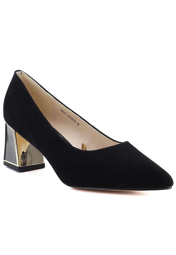 Vinceza - Skórzane półbuty. Materiał: nubuk, zamsz. Obcas: na obcasie. Wysokość obcasa: średni