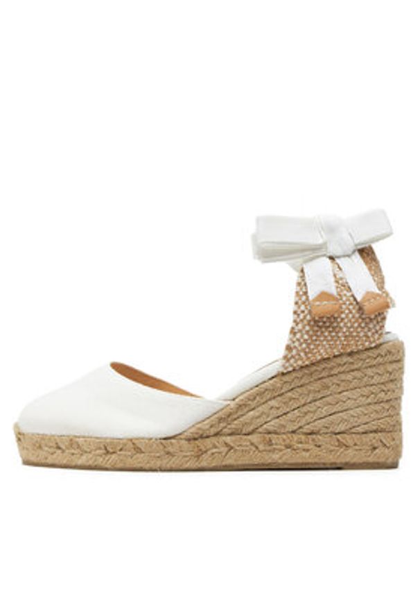 Castañer Espadryle Carina/6/001 020964 Biały. Kolor: biały. Materiał: materiał