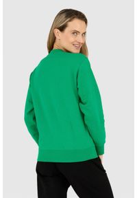 Kenzo - KENZO Zielona bluza damska z krzyżykowym tygrysem, Rozmiar M. Kolor: zielony
