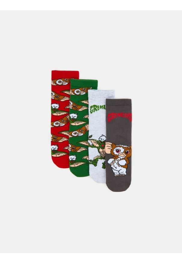 Sinsay - Skarpetki 4 pack Gremlins - wielobarwny