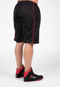 GORILLA WEAR - Wallace Mesh Szorty - Czarny/Czerwony. Kolor: czerwony, wielokolorowy, czarny. Materiał: mesh. Sport: fitness
