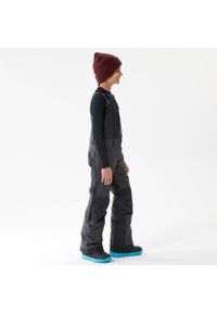 DREAMSCAPE - Spodnie snowboardowe ogrodniczki dla dzieci Dremscape BIB 500. Kolor: czarny, szary, wielokolorowy. Materiał: polar, materiał. Sezon: zima. Sport: snowboard