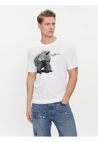Hugo T-Shirt Dibeach 50513812 Biały Regular Fit. Kolor: biały. Materiał: bawełna