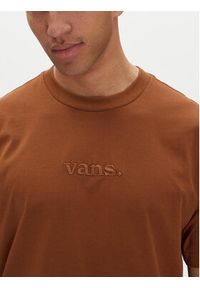 Vans T-Shirt Essential VN000HPZ Brązowy Loose Fit. Kolor: brązowy. Materiał: bawełna #3